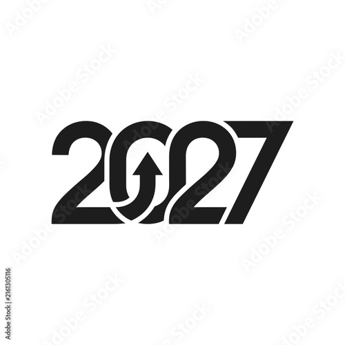 2027 logo design with upward arrow indicating growth.