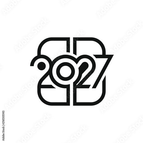 2027 number logo in rounded square frame.