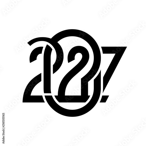 2027 number logo with oval framed digits.