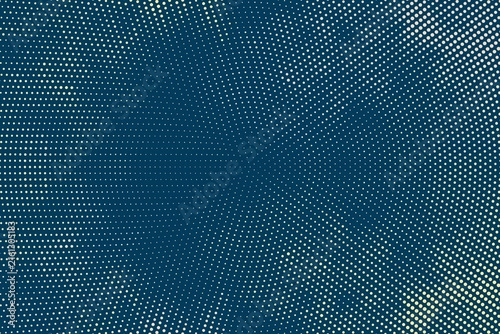 Dark Blue Abstract Background with Gold Halftone Dots Pattern