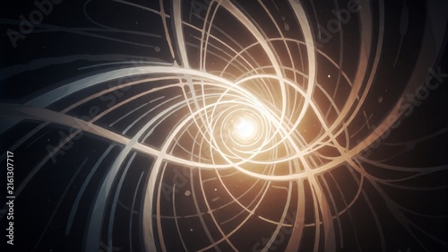 Abstract Cosmic Portal Swirl with Glowing Light Vortex