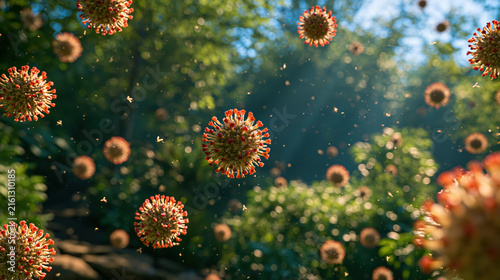 Spiny flower head garden sunlight pollen seed floating nature green orange macro