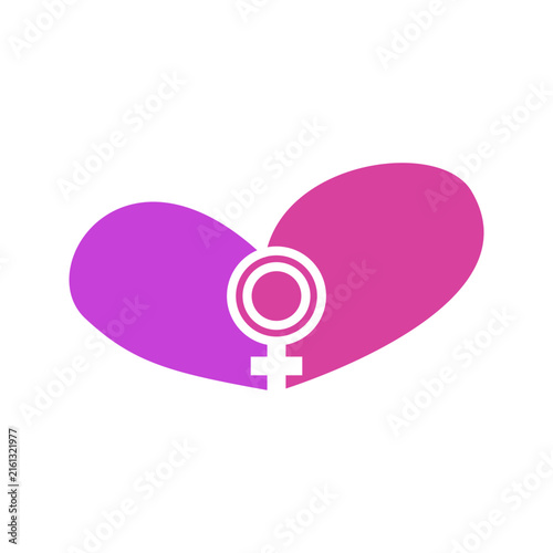 Female Gender Symbol And Heart