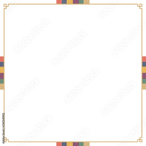 korean traditional dancheong frame