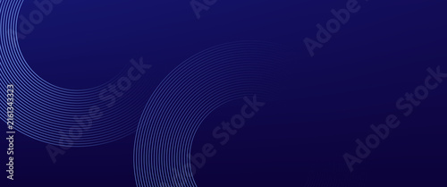 blue geometric abstract background overlapping layers on bright space with line effect decoration. Circle style concept modern graphic design element for banner, flyer, card. vector