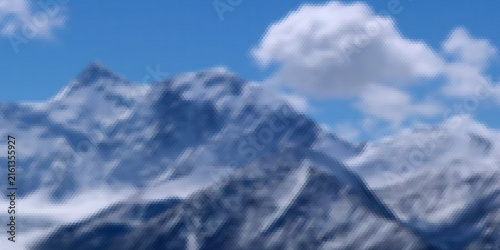PrintMountain landscape, panorama, Belukha Mountain, Altai