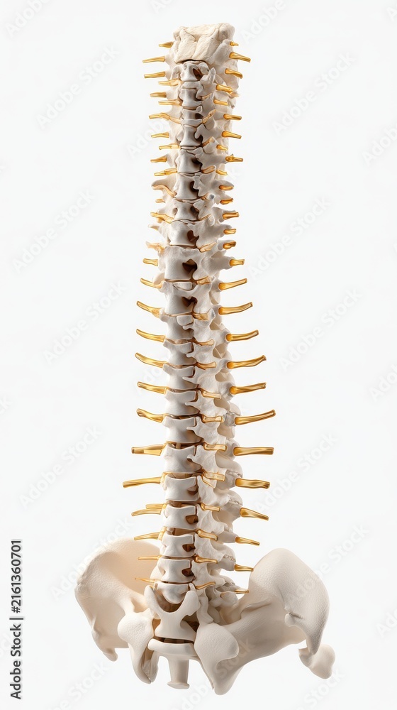 Fototapeta premium Human Spine and Pelvis Anatomy Model