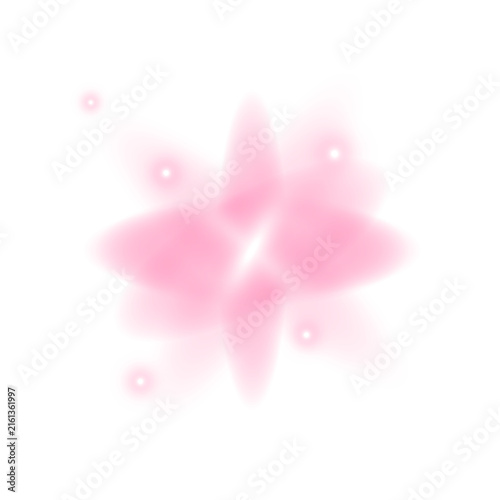 Shiny pink star