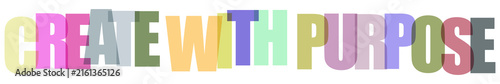 Konstfotografi Colorful creative design lettering for motivational purposeful projects