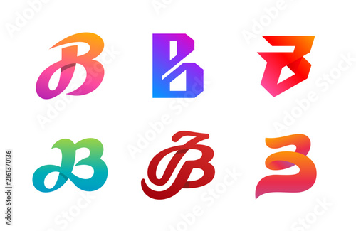Abstract Colorful Letter C Logo Design Elements