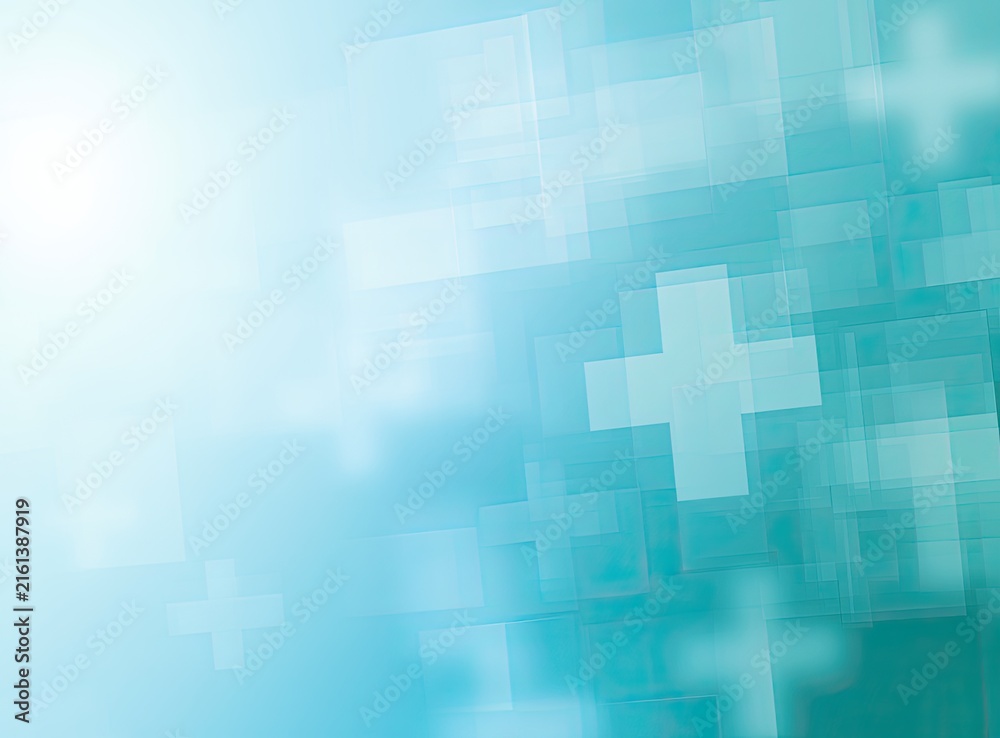 Naklejka premium Softly glowing, overlapping light blue crosses fade into a bright white glow
