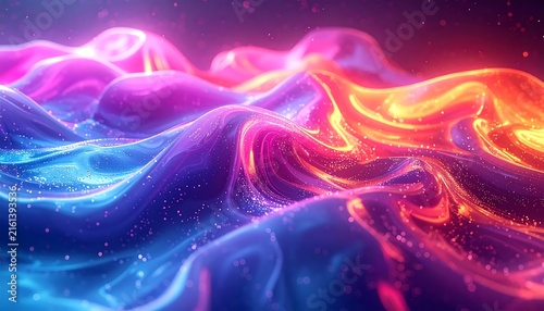 Abstract cosmic nebula with vibrant purple and pink hues.