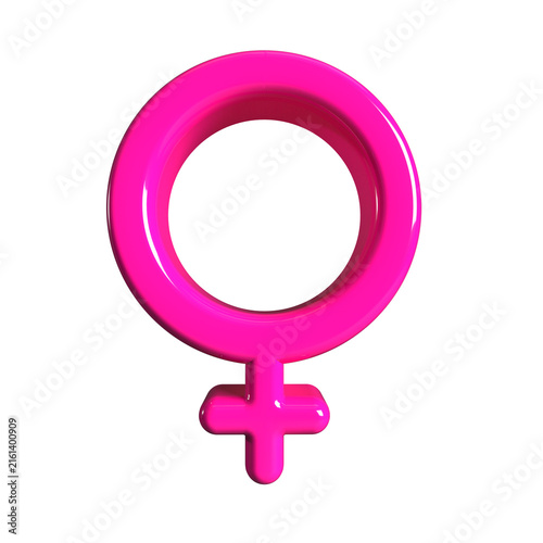 Female symbols 3d woman web sign 