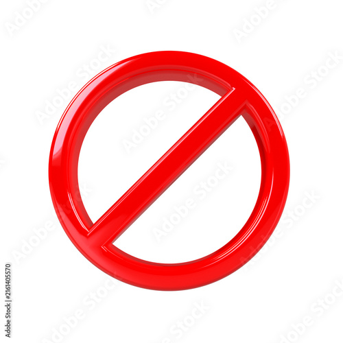 No entry sign 3d forbiddin icon 