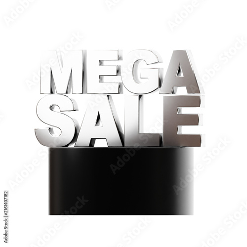 Obraz na płótnie 3d icon mega sale