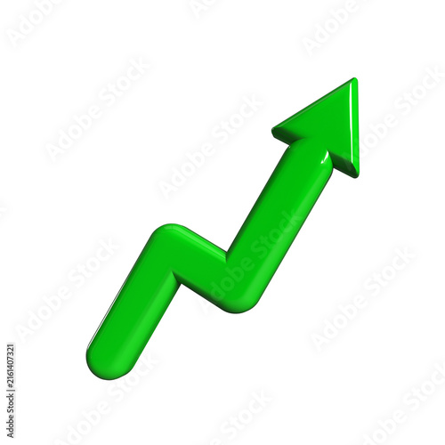 Growth arrow up 3d success icon 