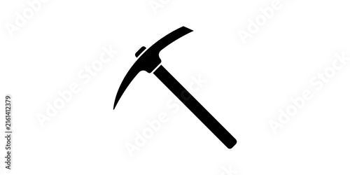 Obraz na płótnie Mining pickaxe hand tool icon for industrial construction equipment use