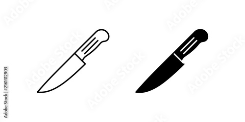 Fotografie Kitchen chef knife icon for cooking food preparation and restaurant use