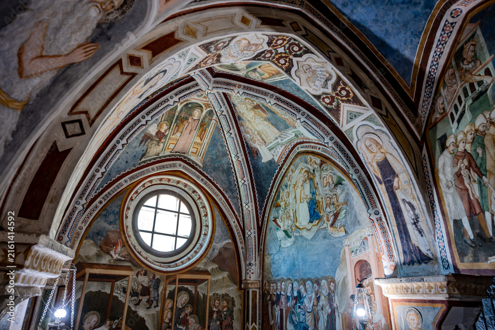 Obraz premium Subiaco. The Monastery of Saint Benedict, or Sanctuary of the Sacred Cave