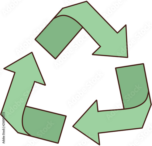 Green recycling arrows symbol sign icon