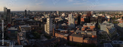 Fotografía Aerial Panorama over Macintosh Village, Macintosh Mill chimney, and First Street