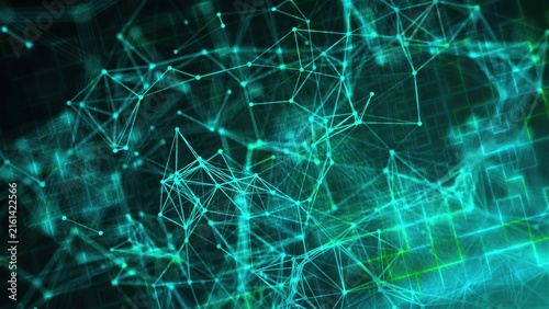 Abstract connection dots. Computer generated render