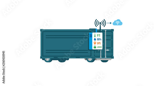 Smart Shipping Container IoT Sensor Technology Data Transmission