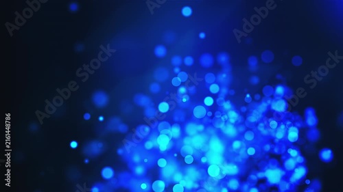 Blue bokeh particles. Computer generated render