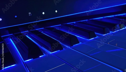 Illuminated Piano Keys - A Symphony of Light and Music.