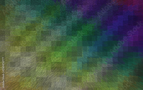 Abstract Colorful Pixel Mosaic Background with Multicolor Digital Texture and Radial Motion Effect.