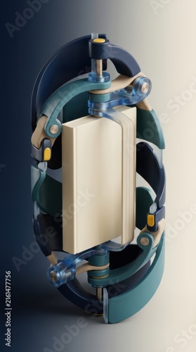 3D rendering of a mechanical device symbolizing resilience in education safety