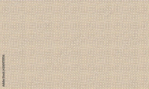 Abstract seamless pattern with small colorful geometric shapes and dots on a light textured
