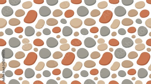 Vibrant abstract design featuring a variety of colorful stones set against a clean white background for creative projects
