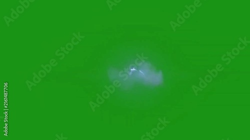 Electric Sparks and Lightning Energy Effect on Green Screen 4k. Electricity Sparking On Green Screen 4k.