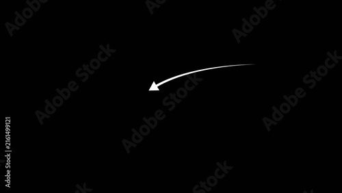 Direction arrow line symbol down indicator green color 4k illustration. Simple green pointer showing opposite direction. White background 4k illustration.