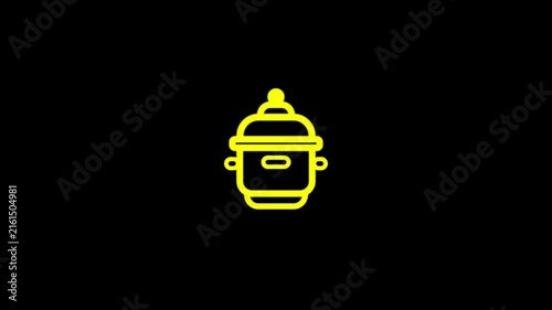pot animated icon with black background