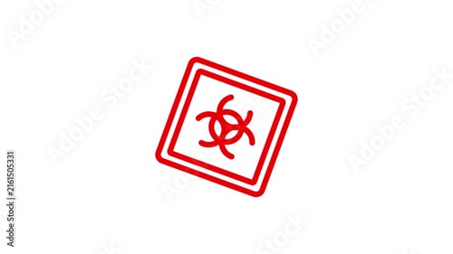 bio hazard animated icon with white background