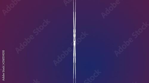 Abstract White Symmetrical Graphic Pattern Animation Moving On A Gradient Purple And Blue Background