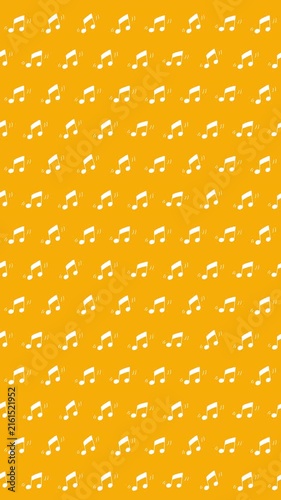 手描き音符が踊るシームレスループアニメーション背景