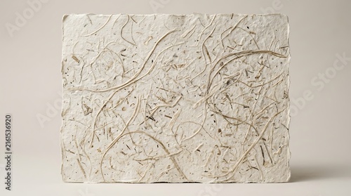 Close-up of fibrous cellulose paper texture with natural organic grain patterns for design backgrounds