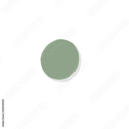 Sage Push Pin Illustration Isolated on Transparent Background