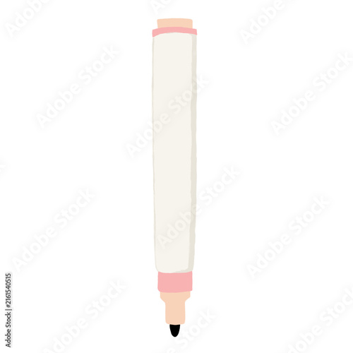 Pastel Marker Pen Illustration Isolated on Transparent Background