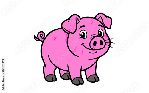 pink pig cartoon