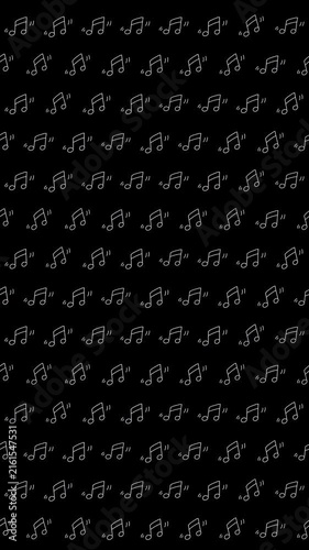 手書き音符の楽しいループアニメーション背景