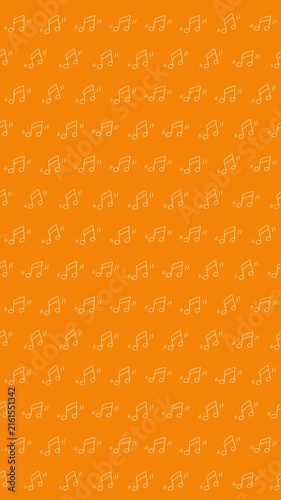 手書き音符の楽しいループアニメーション背景
