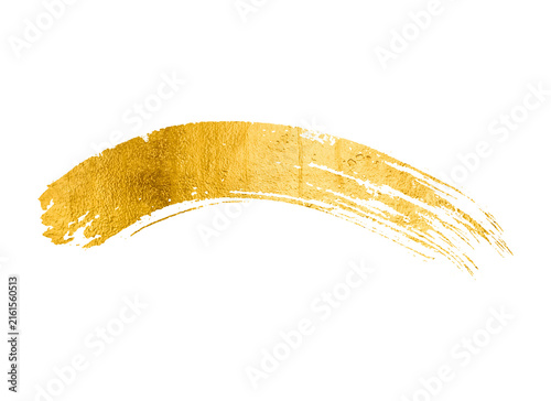 Golden Brush stroke. Gold vector paint stroke