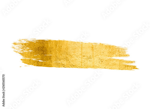Golden Brush stroke. Gold vector paint stroke