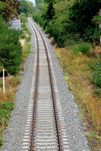 Regional railway corridor symbolizing revived rail connections and future rural mobility