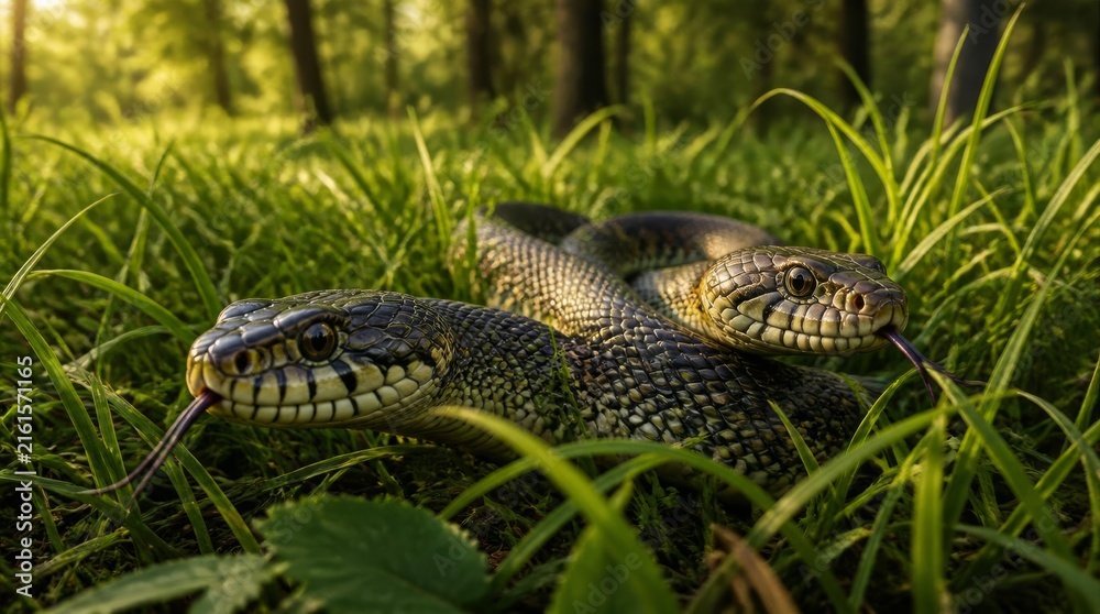 Obraz premium Snakes in Grass