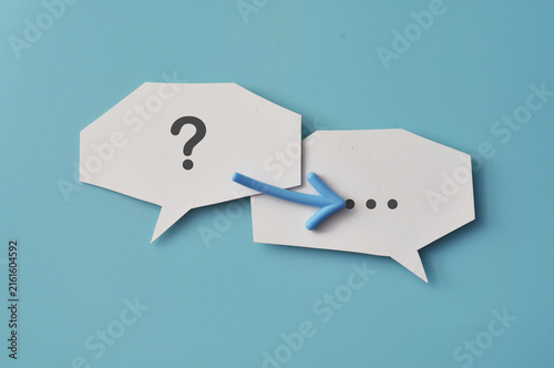 Obraz na plátně Unanswered Question and Uncertainty Communication Concept